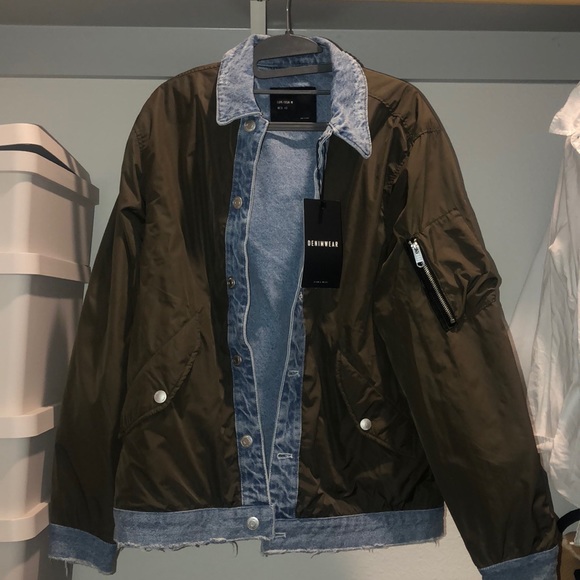 Zara Other - Zara Combo Windbreaker Denim Jacket
